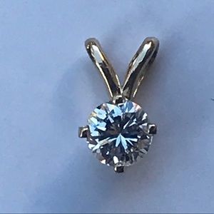 (SOLD) 14K diamond necklace pendant